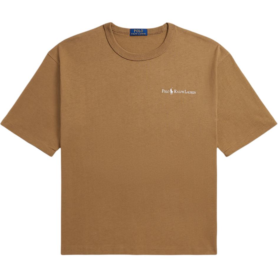 

Polo Ralph Lauren Solid Color Logo Embroidered Casual Loose Short Sleeve T-Shirt Men tops Brown Yellow MNPOTSH1N822280-270 XL