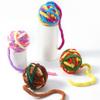 1Pc Interactive Cat Toys Yarn Ball Toy With Bell For Cats Kittens Playing Random Color