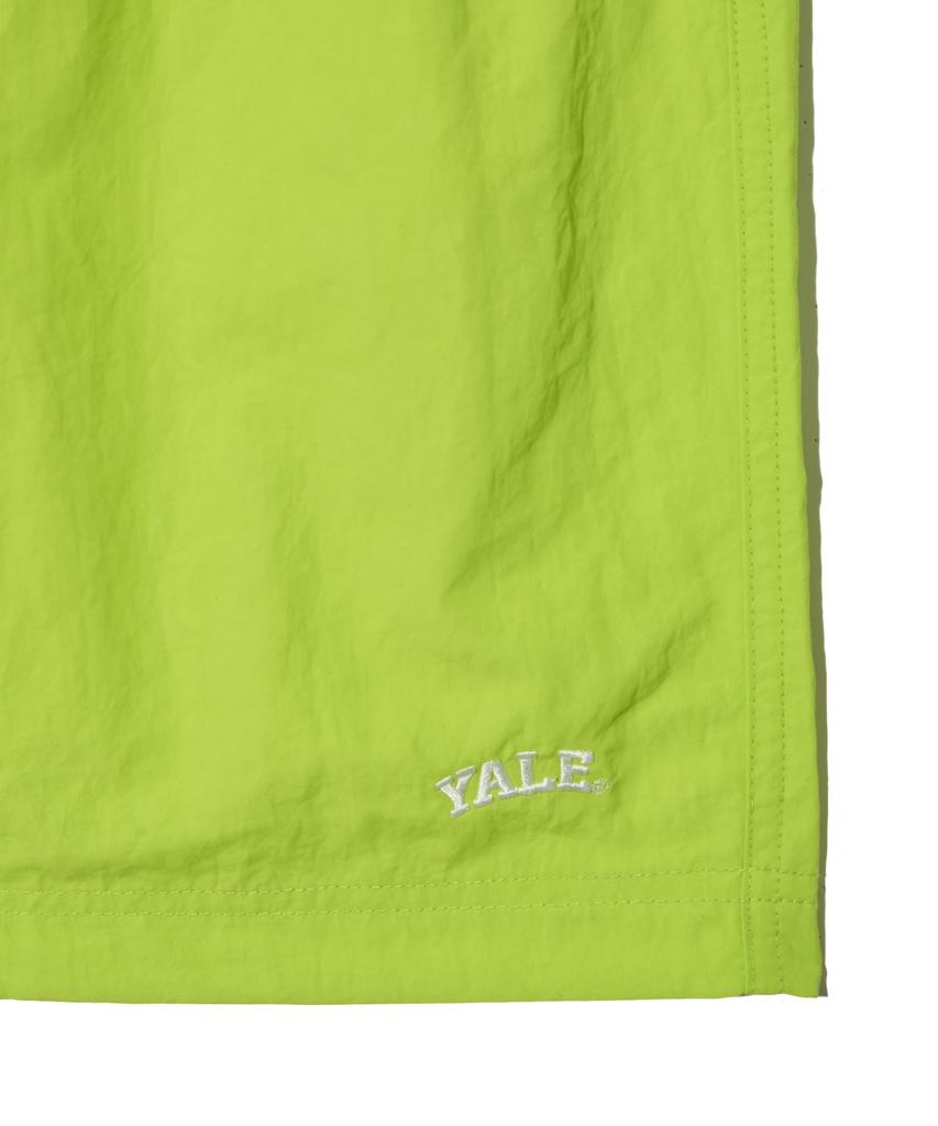YALE Nylon Small Arch Logo Beach Shorts Lemon Yellow
