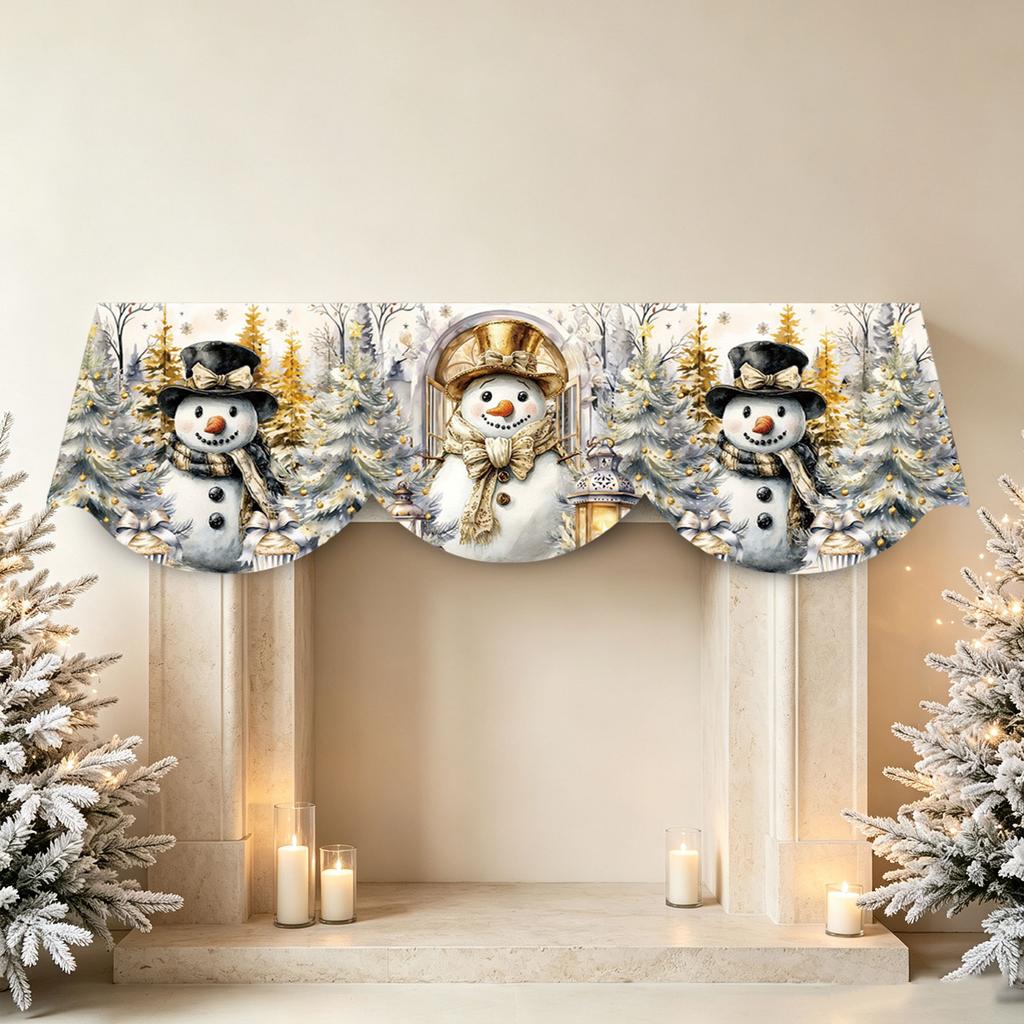 Christmas Fireplace Mantel Scarf for Holiday Table Decoration Festive Home Shelf Decor