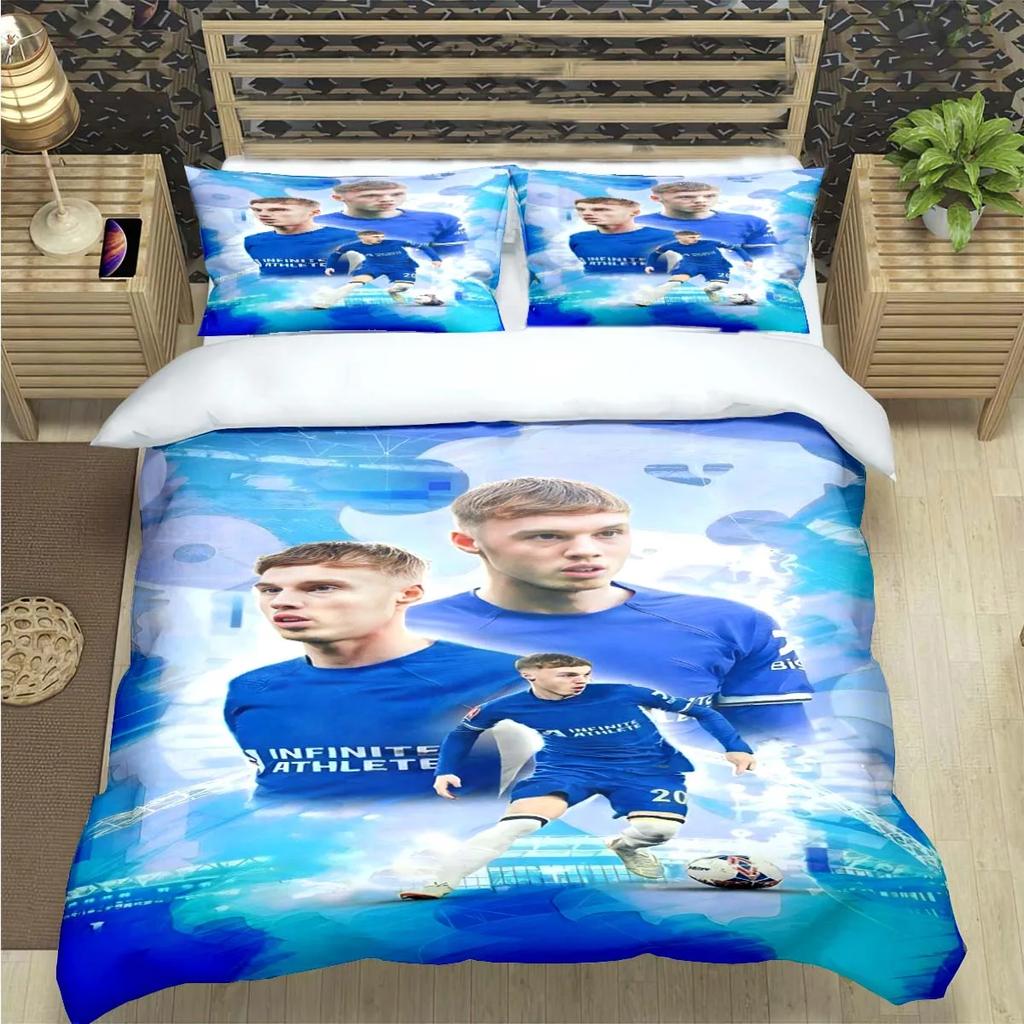 Berühmtes UK. Fußballstars C-Cole P-Palmer Druck Bettwäsche Set Bettbezug Steppdecke Bett Jugend Kind Mädchen Junge Luxus Geburtstagsgeschenk