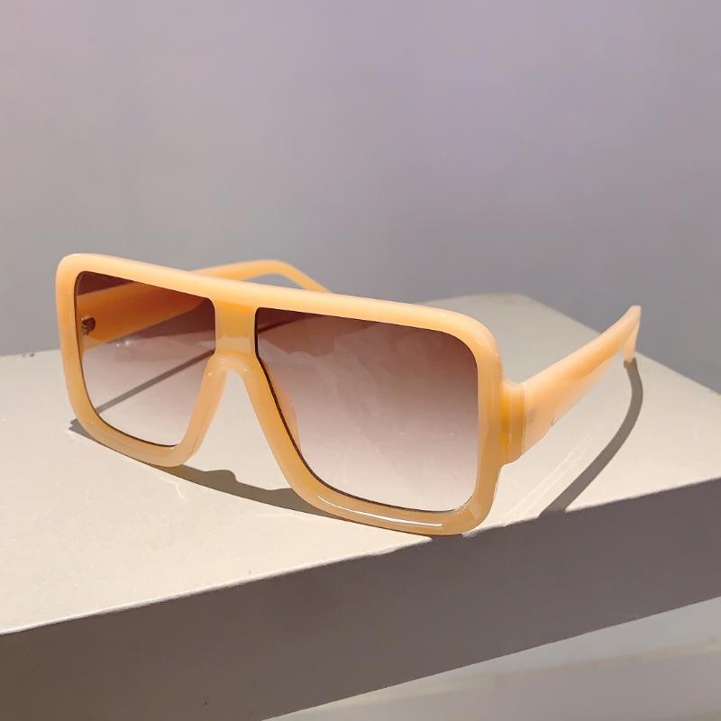 

KAMMPT New Rectangle Oversized Sunglasses for Women Men Stylish Fashion Classic Glasses Trend Brand Designer Shades Eyewear without case
