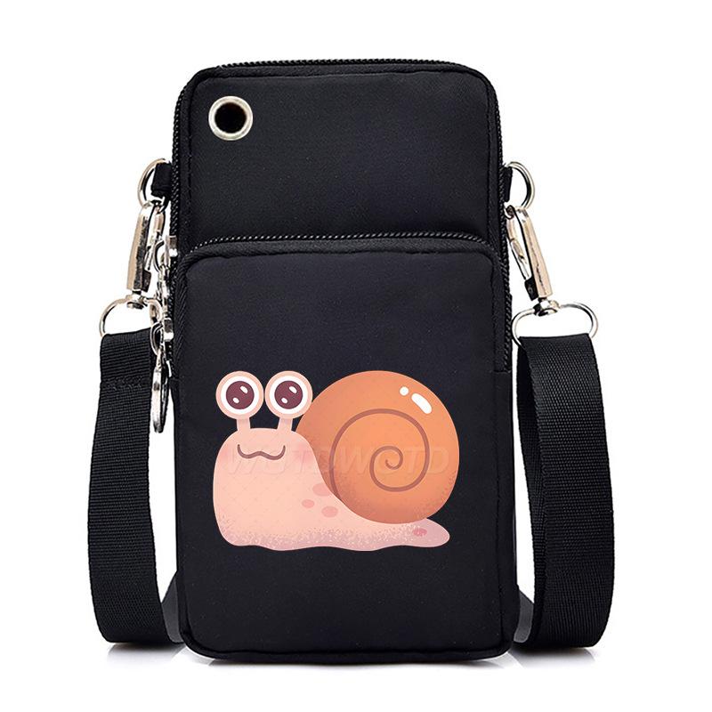 Casual mobile phone bag cute printing new messenger bag Korean version versatile small bag vertical change bag