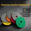 Four-Step Grinding Disc for Polishing Stone and Tile - 3" & 4" Sizes