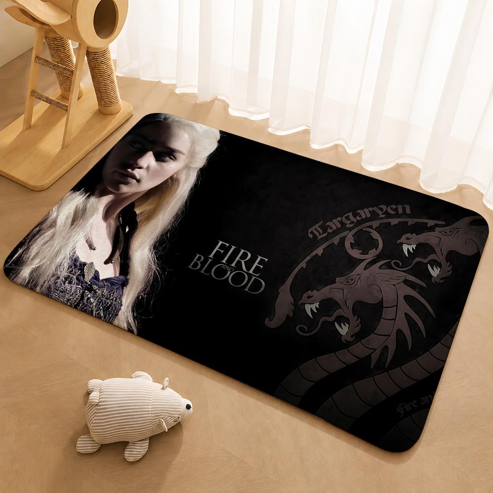 Popular TV series G-Game of T-Thrones Floor Mat Floor Mat Soft Flannel Non-Slip Door Rug for Living Room