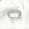 Band Ring with White Zircon Europe Trendy Fine Jewelry For Women Gift In 925 Sterling Silver