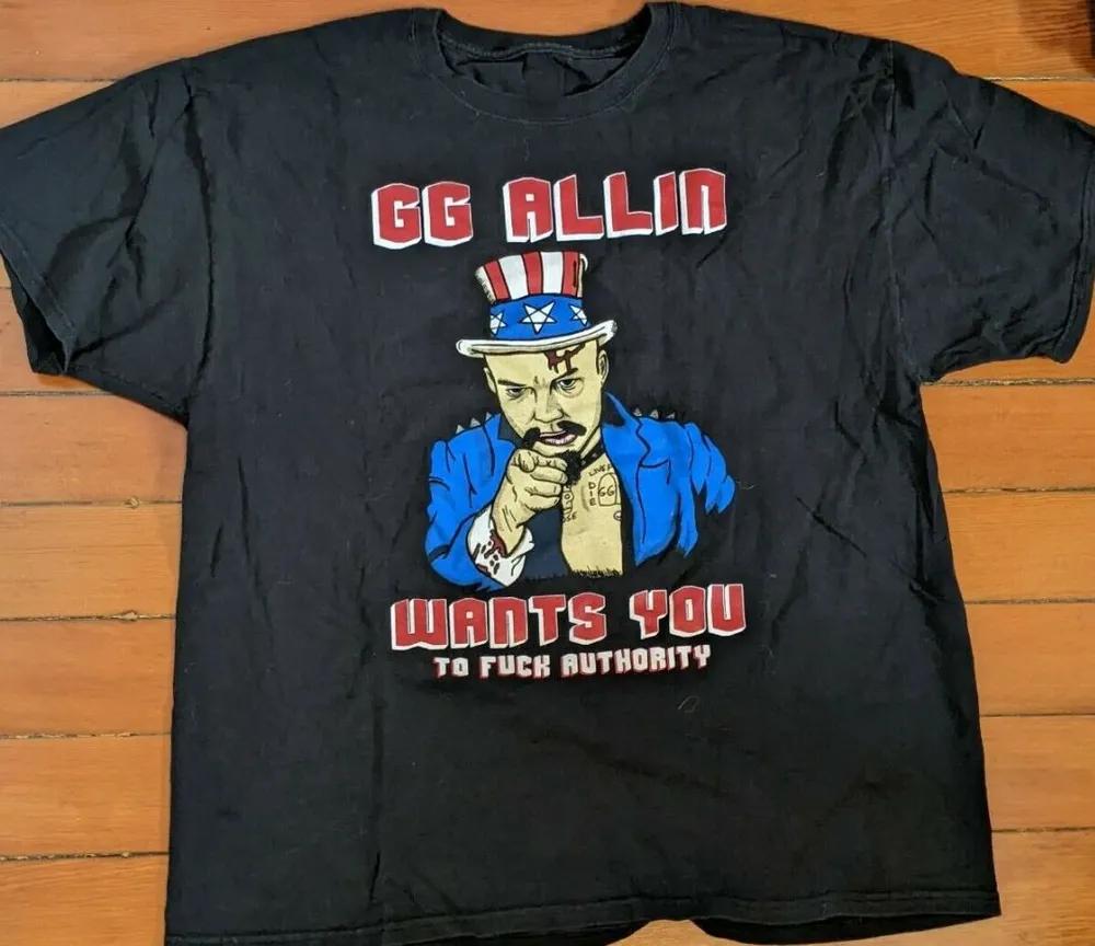 Unisex Short Sleeve Crew Neck Cotton T Shirt Gg Allin S