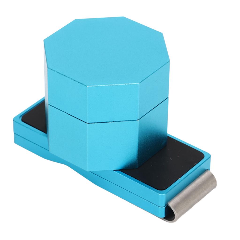 Billiards Octagonal Chalk Case Set Magnetic Billiard Cue Chalk Box Holder with Silent Fixed Clip