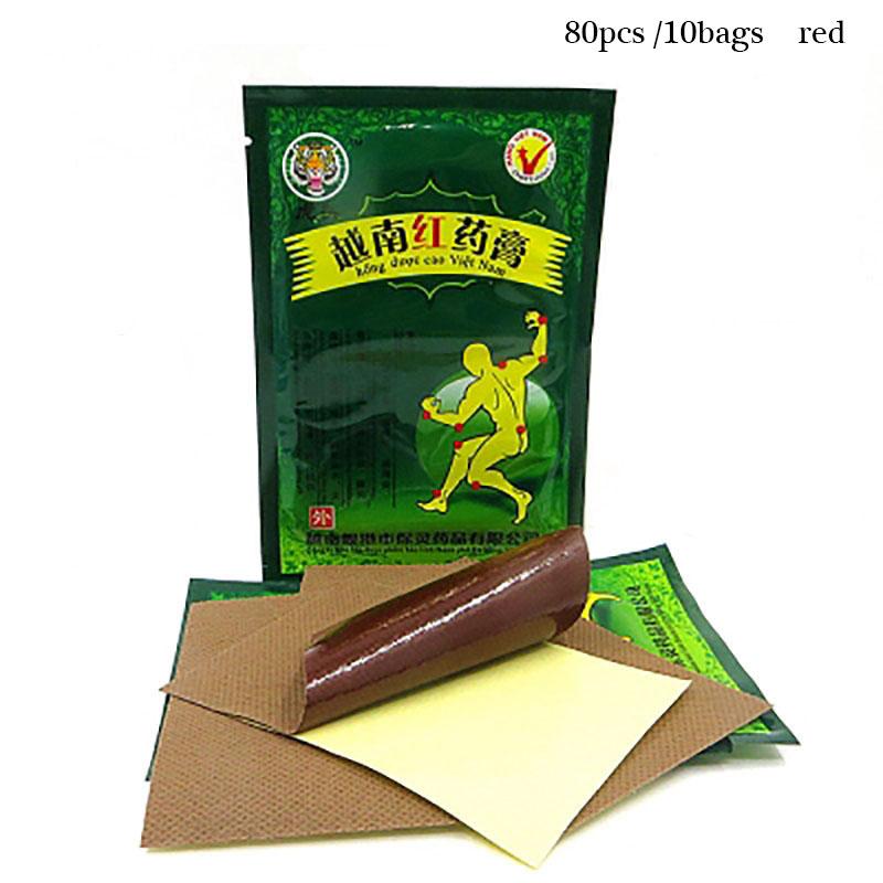 80Pcs Vietnam White Tiger Red Tiger Balm Plaster Patchs Back Body Relaxation Herbal Pain Relief Plaster Ointment Joints