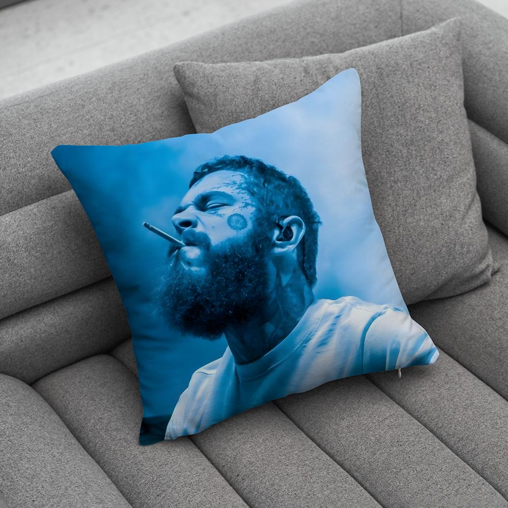 P-Post M-Malone Pillow Case Soft Cushion Cases for Farmhouse Sofa Decor Home Decorations and Protector