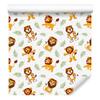Lions Wallpaper White, Cream and Lime for Living Room and Bedroom 50x1000