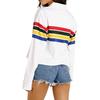 Levis Striped Casual Comfortable Long Sleeve T-Shirt Women Tops White 69558-0000