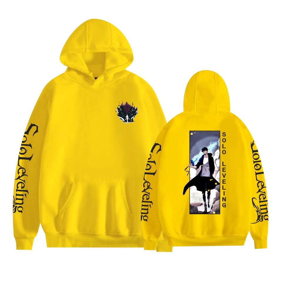 Solo Leveling Anime Printed Men's Fashion Long Sleeve Hoodie Cartoon Sweatshirt