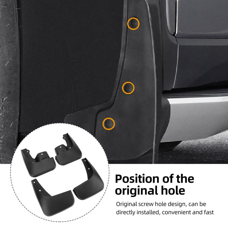 4PCS Car Wheel Mudguards Shockproof Front Rear Wheel Protective Black Car Mudflaps Kit for Suzuki Jimny 1998 To 2018