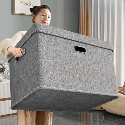 Cotton and Linen Fabric Storage Box Foldable Covered Box Home Clothes Storage Box Toy Finishing Box Storage Box Storage Boxes