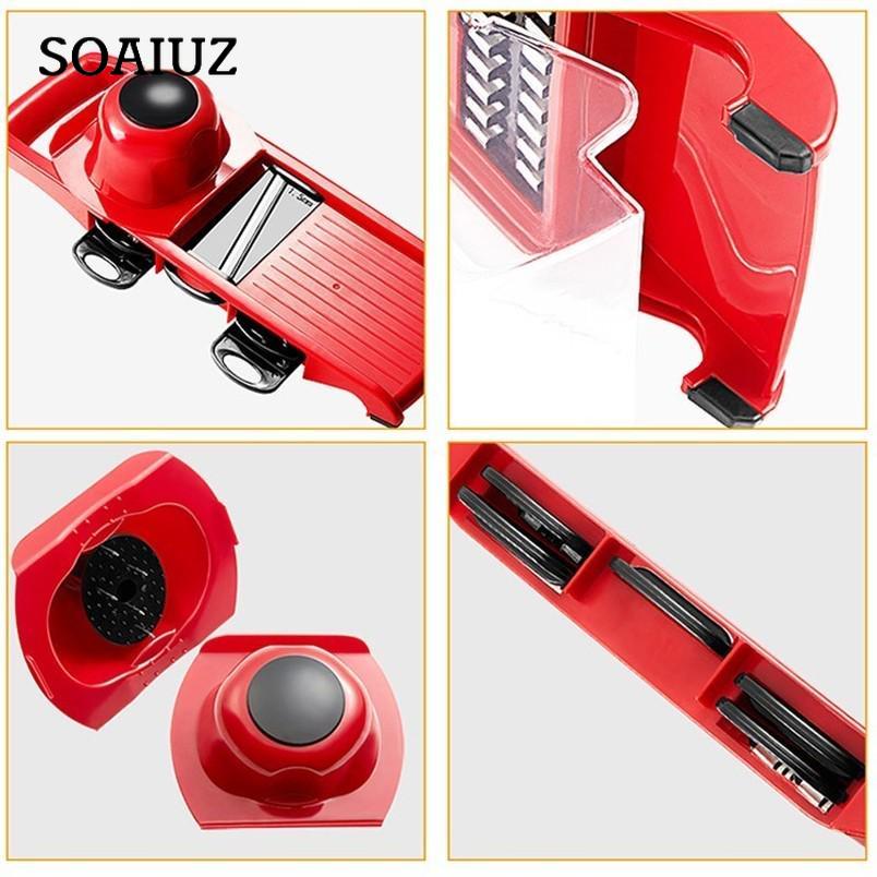 Gemüseschneider mit Stahlklinge, Mandolinenschneider, Kartoffelschäler, Karotten-Käsereibe, Gemüseschneider, Küchenhelfer