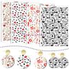 4Pieces Valentine Love Heart Transfer Paper 95x138mm Clay Earrings Water Soluble Transfer Paper for Jewelry Making