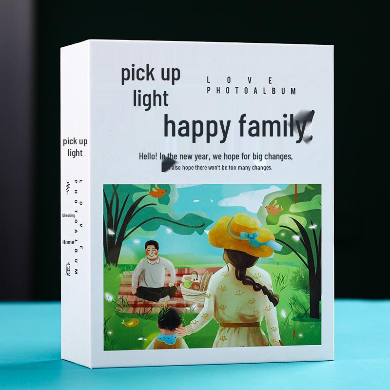 Large Capacity Insert-Type Photo Album for 5, 6, & 7-Inch Photos - Cute Family & Baby Picture Storage Book