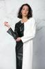 Leather Dress Stylish Comfy New Fashionable Party White-Black Chic Women Genuine