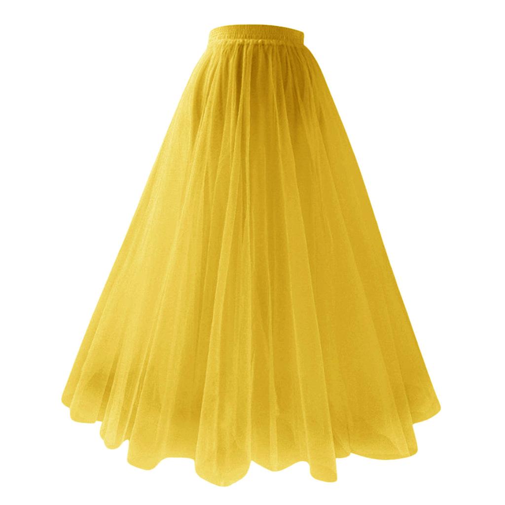 Autumn Winter Green Floor-Length Tulle Skirt Women Casual Long Maxi Skirt High Waist Pleated Skirt Female Mesh Party Skirt White