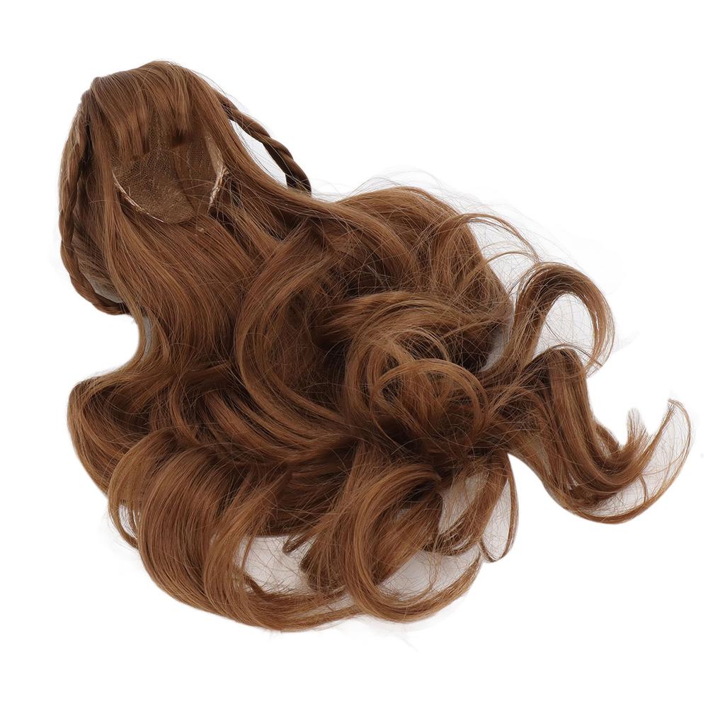 Doll Hair Wig Curly Style Neat Bangs DIY Cutting Soft Doll Supplies for 1 3 8 To 9in Head Circumference BJD Doll Light