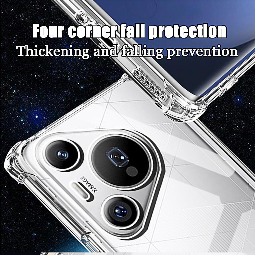 Shockproof Phone Case For Huawei Pura 80 Pro Ultra Transparent Clear P70 P60 P50 Mate70 Pro Soft TPU Back Honor Protective Covers