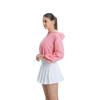 Spring & Autumn Iridescent Yellow Pink Women's Half-Zip Loose Hoodie Jacket