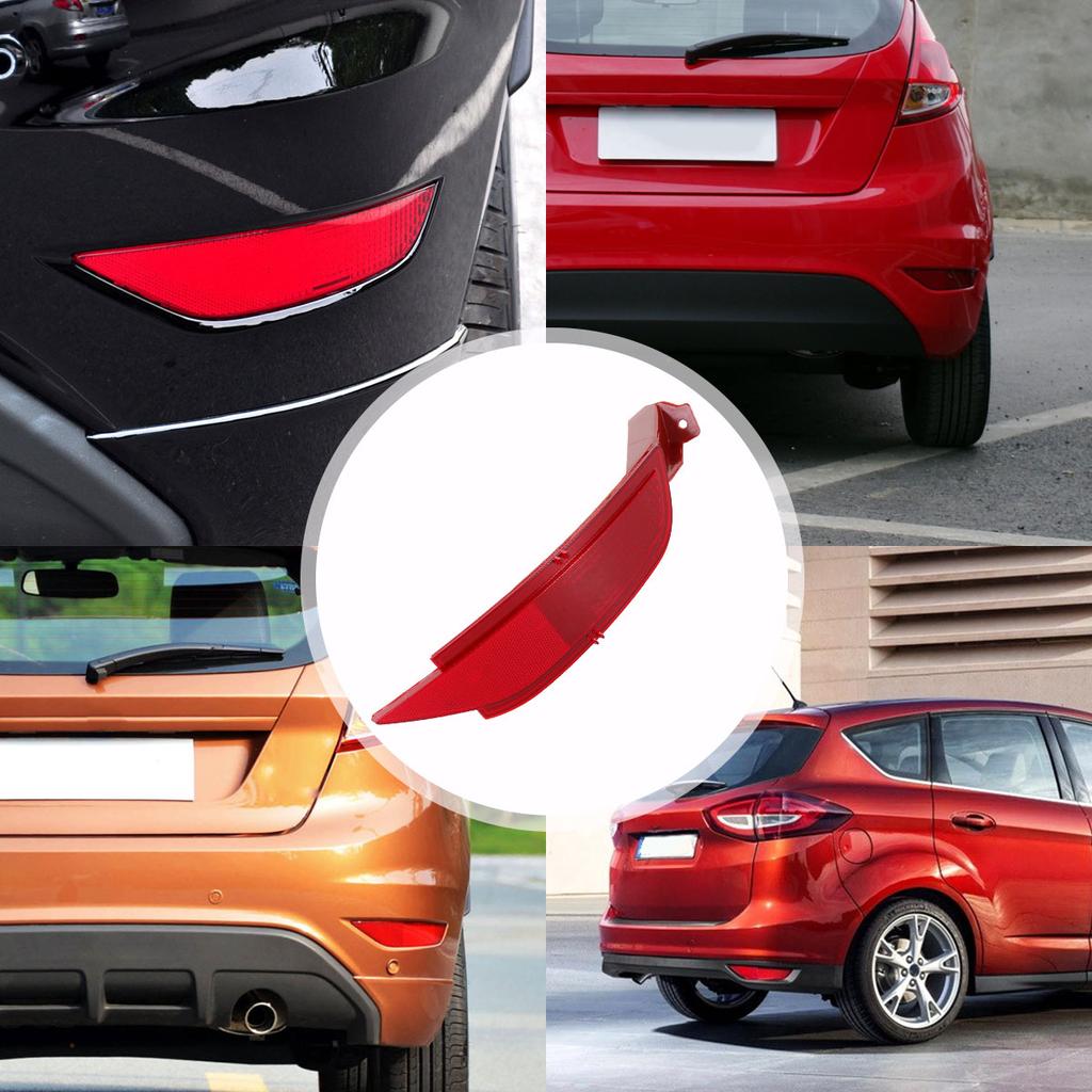 Rear Bumper Right Reflector Light Cover Compatible with Ford Fiesta 2009-2014 Professional Right Rear Bumper Tail Fog Light