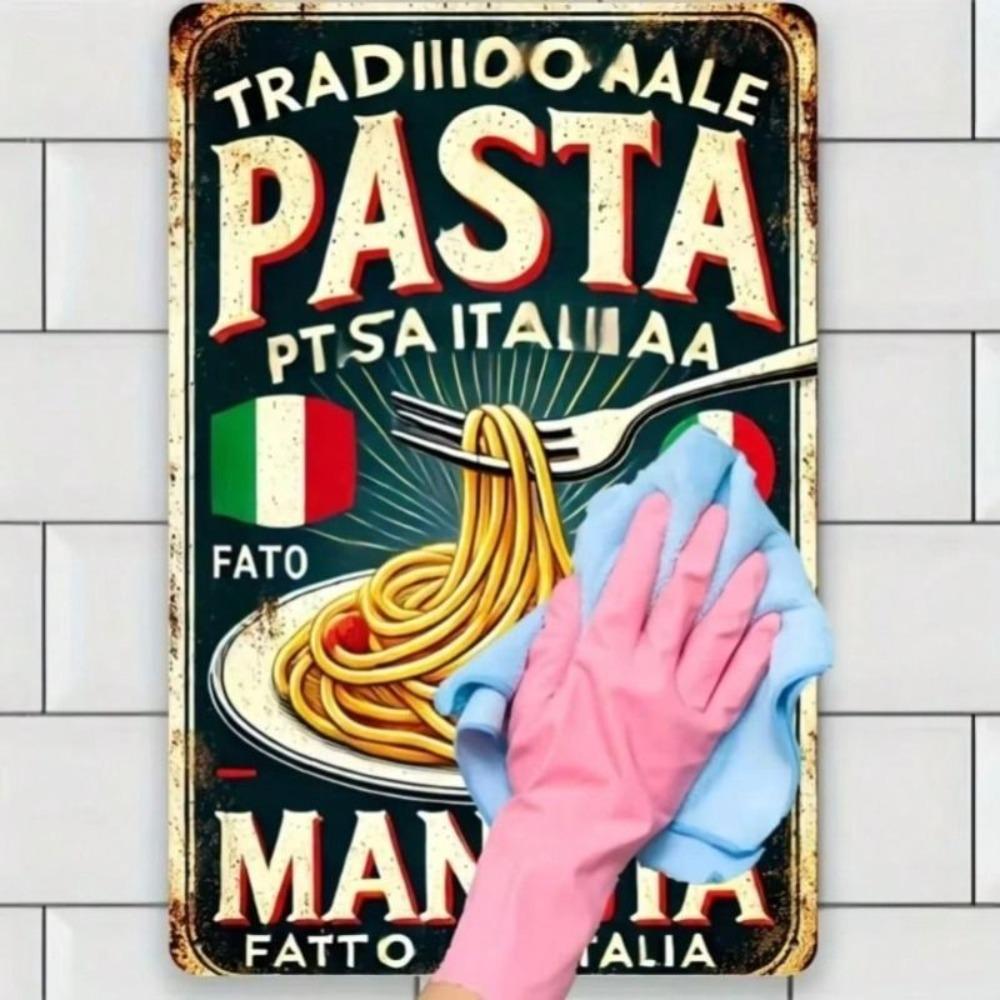 Retro Kitchen Metal Poster Carbonara Wall Art