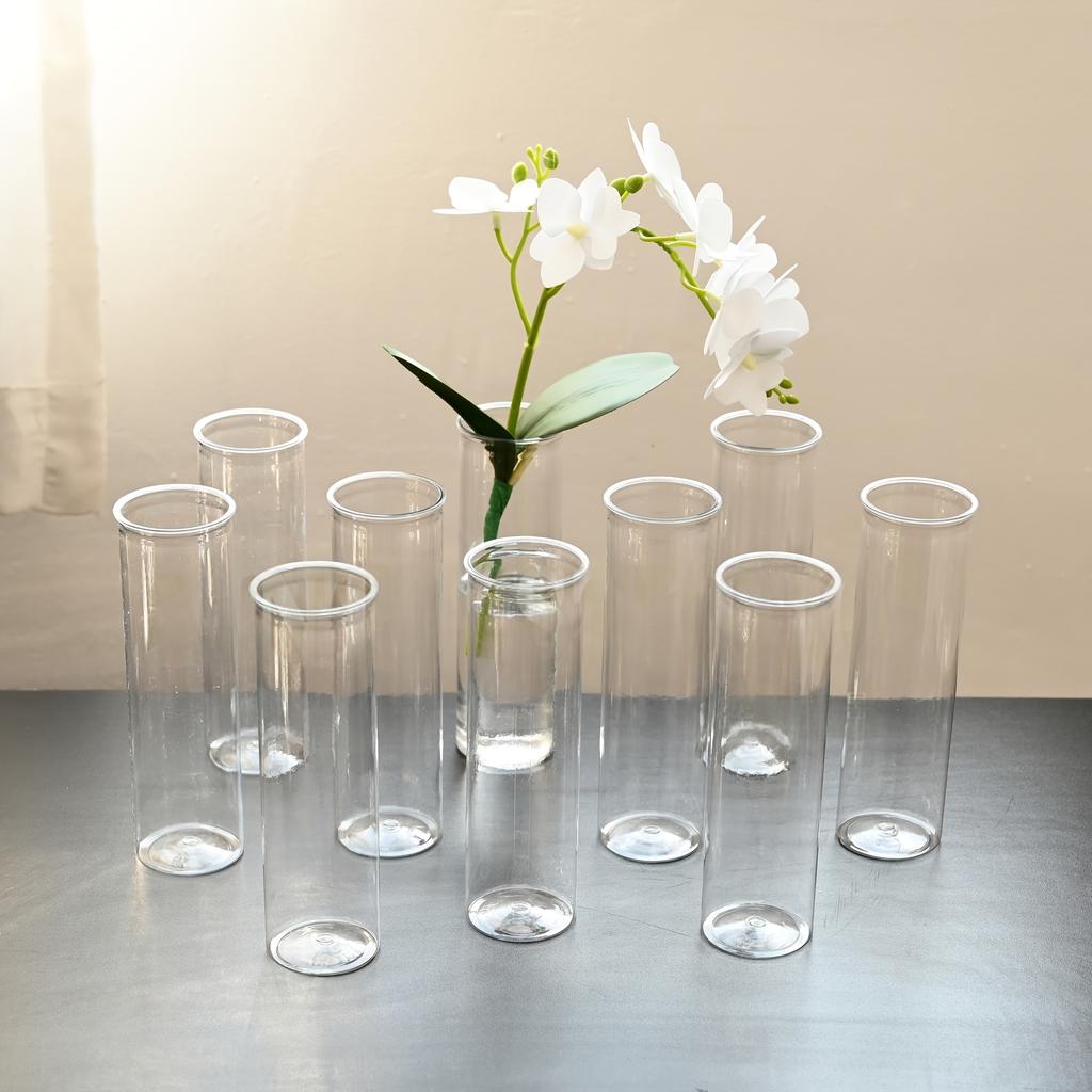 20/15plastic cylindrical vases, high transparency vase set, suitable for simple desktop flower arrangement decoration