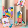 3D Holzpuzzle, Bausteine, Puzzlespiel, Logik-Trainingspuzzle Spielzeug für Babys, Interaktive Spiele für Eltern und Kinder