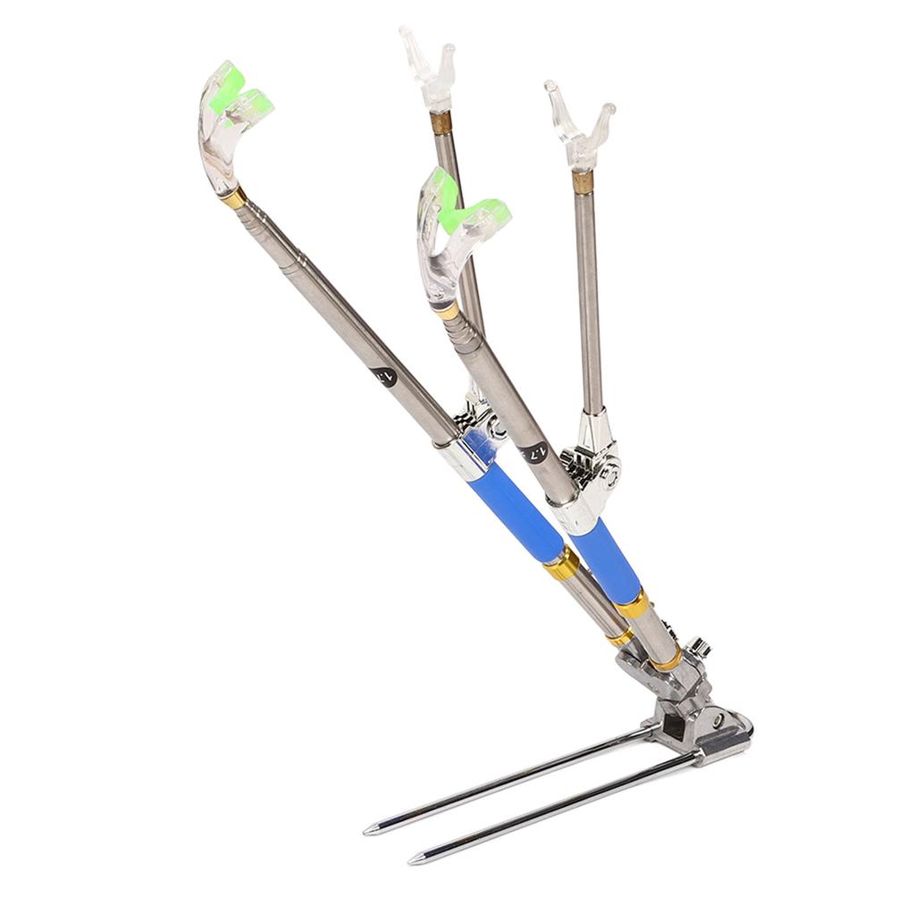 Telescopic Fishing Rod Support Stainless Steel 1.7m Fishing Box Bracket with Ground Insertion for Various Terrains
