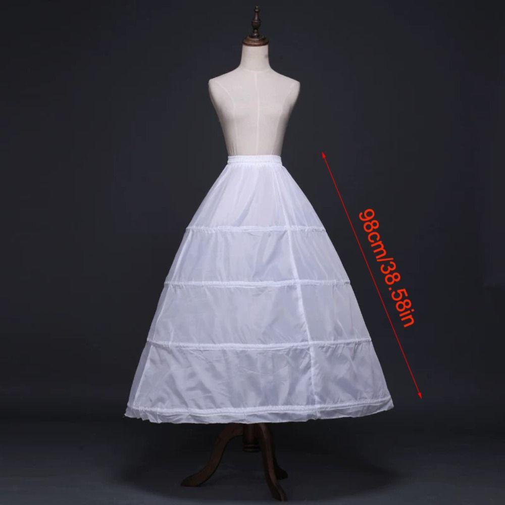 4-kruhová spodnička Dlouhá krinolínová sukně Nové Květinové šaty Doplňky