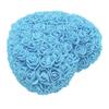 Foam Fake Roses Handcrafted Romantic Decorative Heart Shape Artificial Roses with String Light for Bedroom Wedding Blue