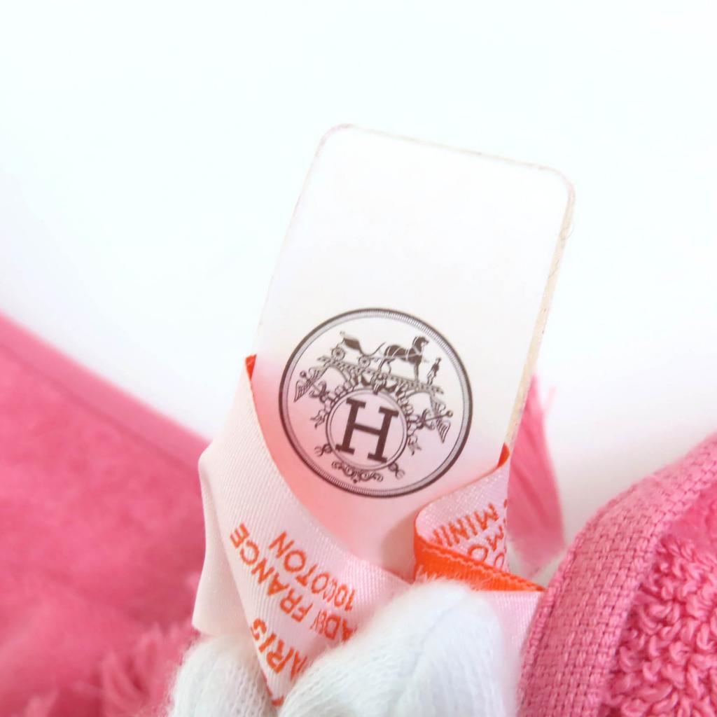 Pristine HERMES towel Yachting Tattoo/Dore Buckle PM Fringed beach towel cotton Used