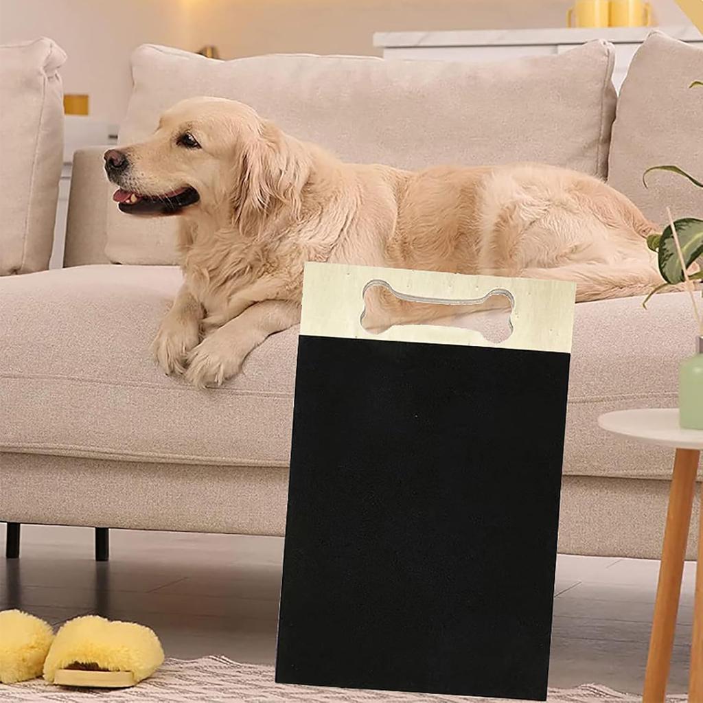 Dog Nail Scratch Board, Double Side File Scratch Board for Dogs Paw, Two Sided Grit Pad, 15.7in x 8.8in, Fun Nail Care (Black)