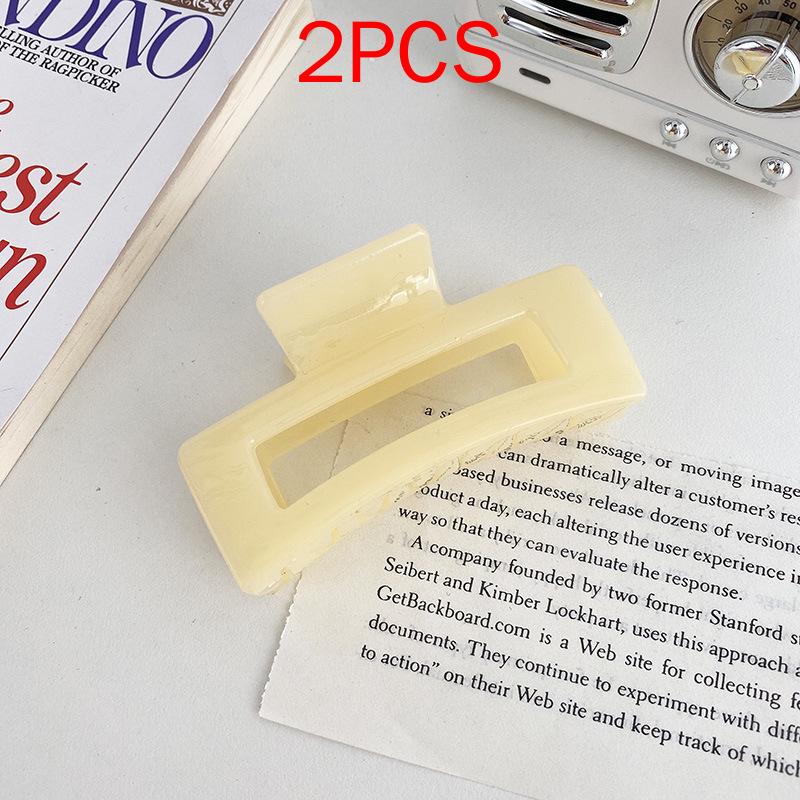 2 ΤΕΜ Premium Σετ Κεφαλών Νέο Γυναικείο Κλιπ Κλιπ Νύχι Μόδας Καφέ Μαύρο Ακρυλικό Μεγάλες Φουρκέτες Claw For Lady Clip Barrette Αξεσουάρ μαλλιών