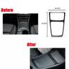 Carbon Fiber Car Center Storage Box Cover Trim Sticker For Benz A Class CLA GLA