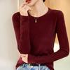 Women's German Velvet Double-Sided Red Half-High Collar Long-Sleeve Top - New for Autumn/Winter 2024
