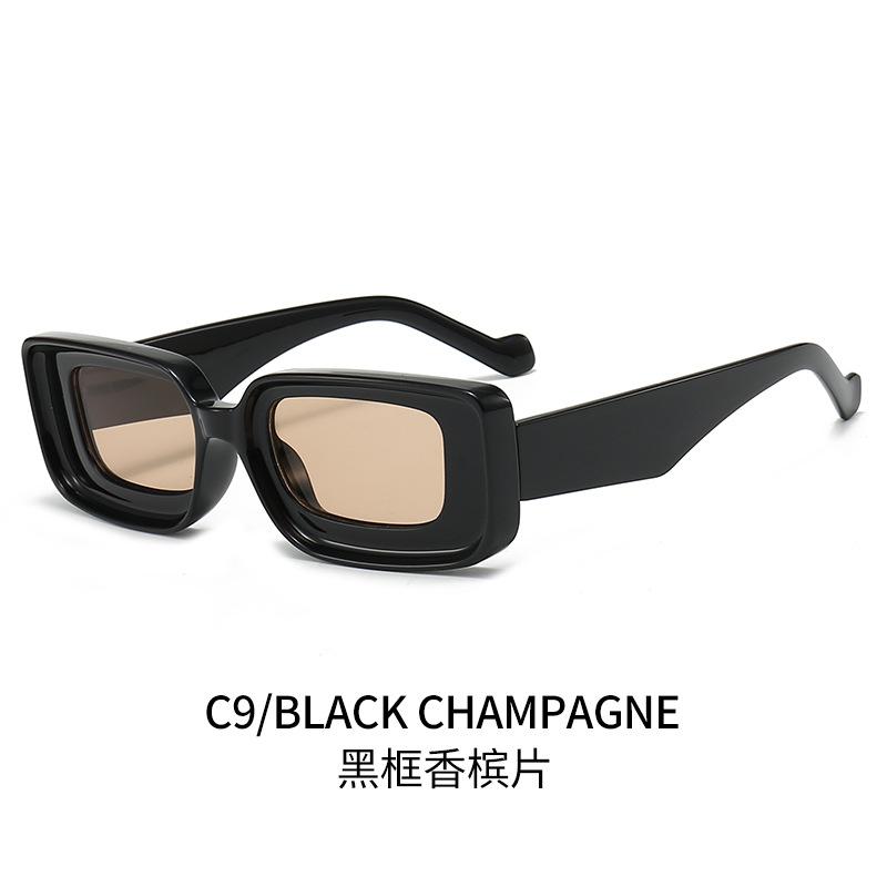 European and American New Sunglasses Women's Personalized Fashion Square Sunglasses Men's Concave High-end Trendy Glasses