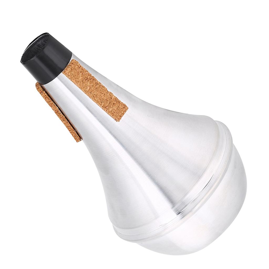 Aluminum Alloy & Cork Strips Practice Trumpet Mute Brasses Musical Instrument Part Accessory
