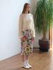 Fabric Seoul Flower Jacquard Skirt_Ivory