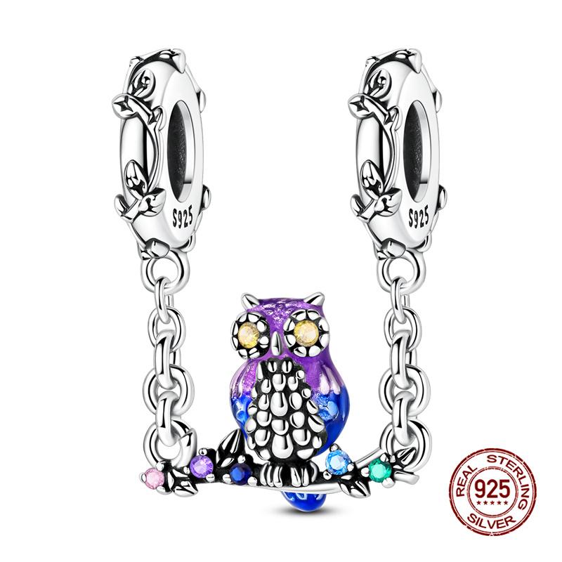 New In Original Charms Copper Cute Panda Holding Heart-Shaped Charms Beads Fit 3Mm Original Bracelet Women Diy Jewelry Gifts