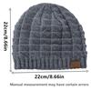 Classic Labal Winter Hats Outdoor Knitted Hats For Men And Women Beanie Cap Plush Fur Lining Warm Sports Hats