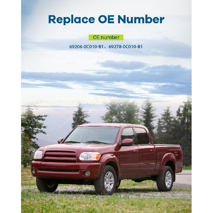 LUJUNTEC Innentürgriffe Vorne Innen Fahrerseite Links für 2000-2006 für Toyota Tundra - 2 Stück Grau - Ersetzt OE-Teile