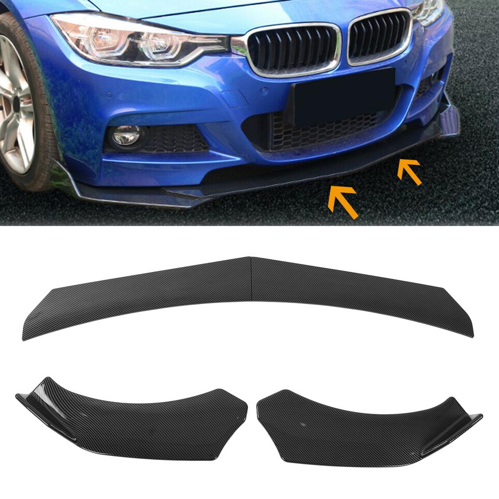 Front Bumper Lip Spoiler 4 Parts Form   Modification Aggressive Decoration