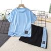 Conjunto de camiseta y pantalones cortos para niños, cómodo, hipoalergénico y transpirable, adecuado para deportes y uso diario
