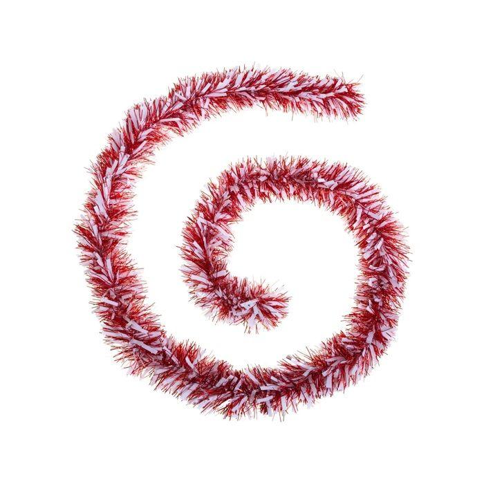 Guirlande de Noel 6 plis 2 m Mixte rouge et blanc