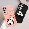 Cartoon Panda Soft Phone Cover Case for Samsung Galaxy A26 S25 S20 FE A25 S24 S23 Plus S22 Ultra S21 A34 A24 A35 A36 A55 A54