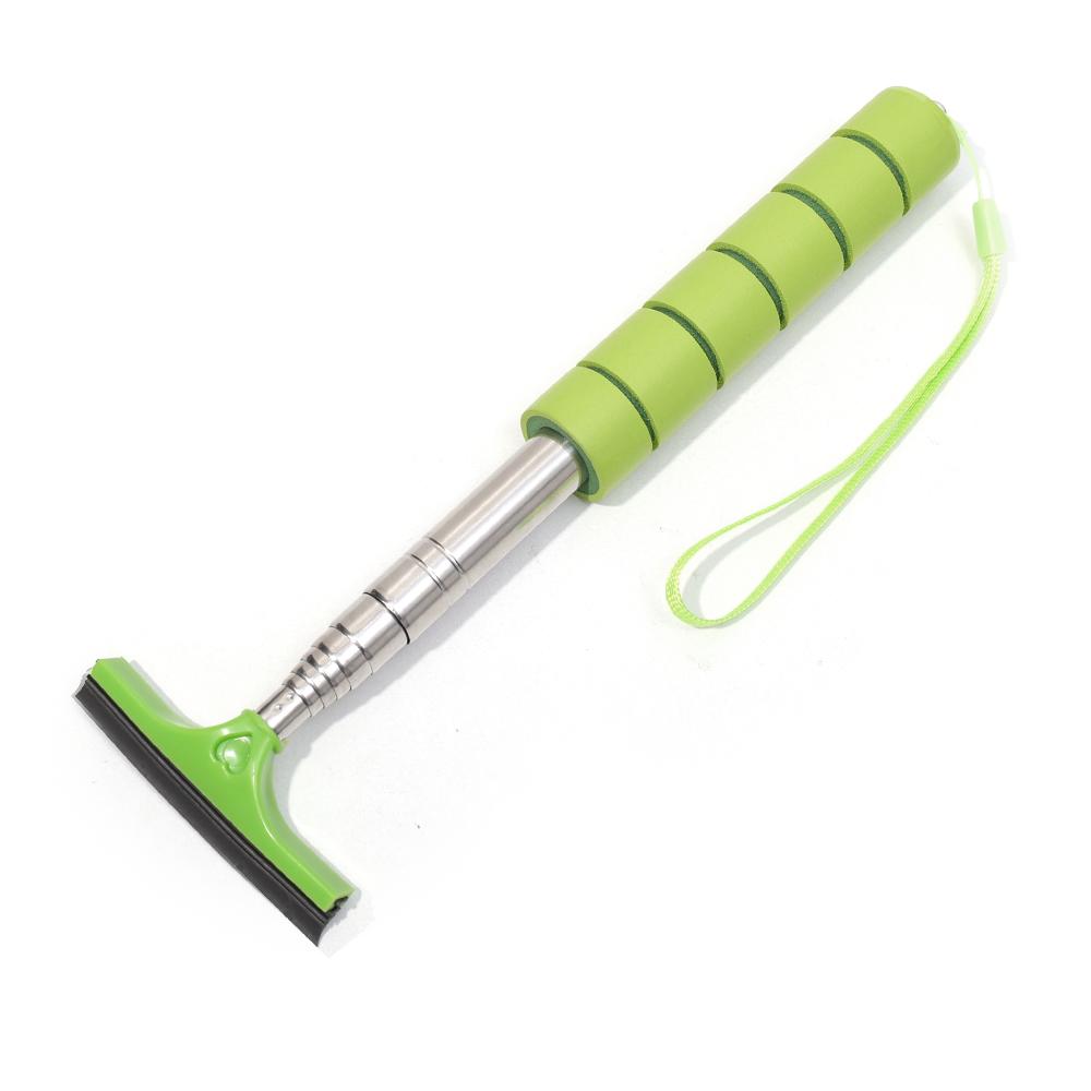 

Телескопический стеклоочиститель, многофункциональный автомобильный зеркальный щиток заднего вида, выдвижные стеклоочистители, универсальный инструмент для очистки стекла центральной консоли автомобиля зелёный